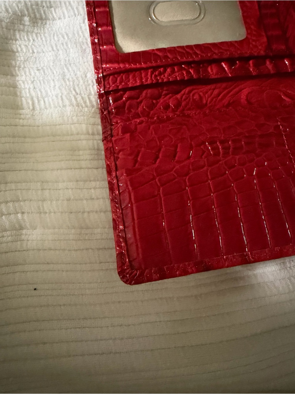 Brahmin Red Croc-Embossed Ady Wallet - Picture 5 of 13